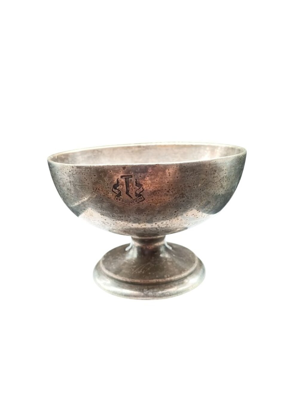 Vintage R.W. Goodhew Silver-Plated Pedestal Bowl for London Hospitality Use, Mid